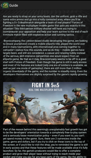 Forces of Freedom Guides - Image screenshot of android app