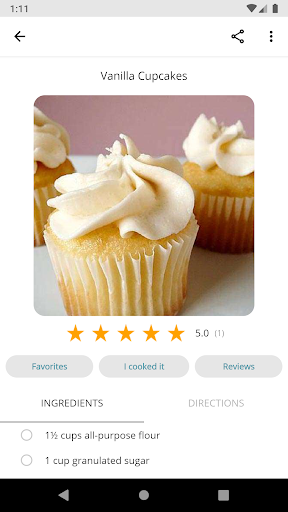 Cupcake Recipes - Image screenshot of android app