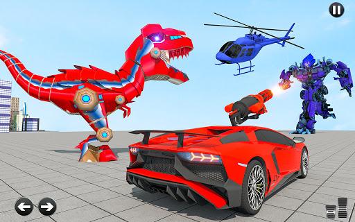 Dino Robot Car Game: Flying Car Robot Games - عکس برنامه موبایلی اندروید
