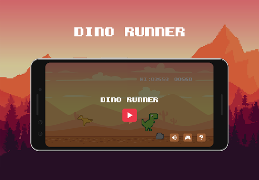 Dino - desert runner - Gameplay image of android game
