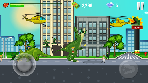 Jurassic Dinosaur City Rampage - Gameplay image of android game