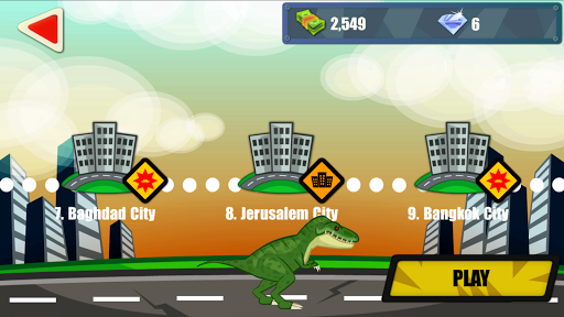 Jurassic Dinosaur City Rampage - Gameplay image of android game
