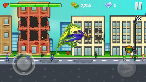 Jurassic Dinosaur City Rampage - Gameplay image of android game