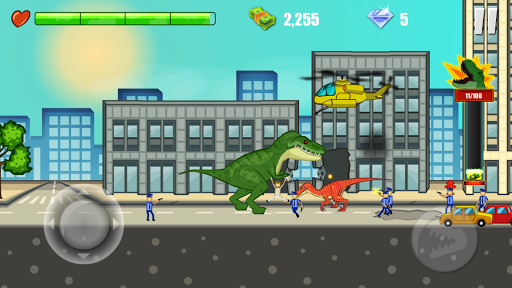 Jurassic Dinosaur City Rampage - Gameplay image of android game