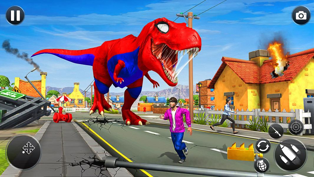 Angry Dino City Rampage Games - عکس بازی موبایلی اندروید