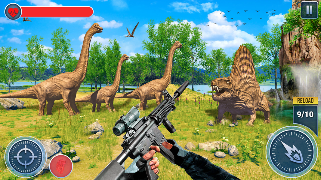 Wild Real Dinosaur Hunter Game - Gameplay image of android game