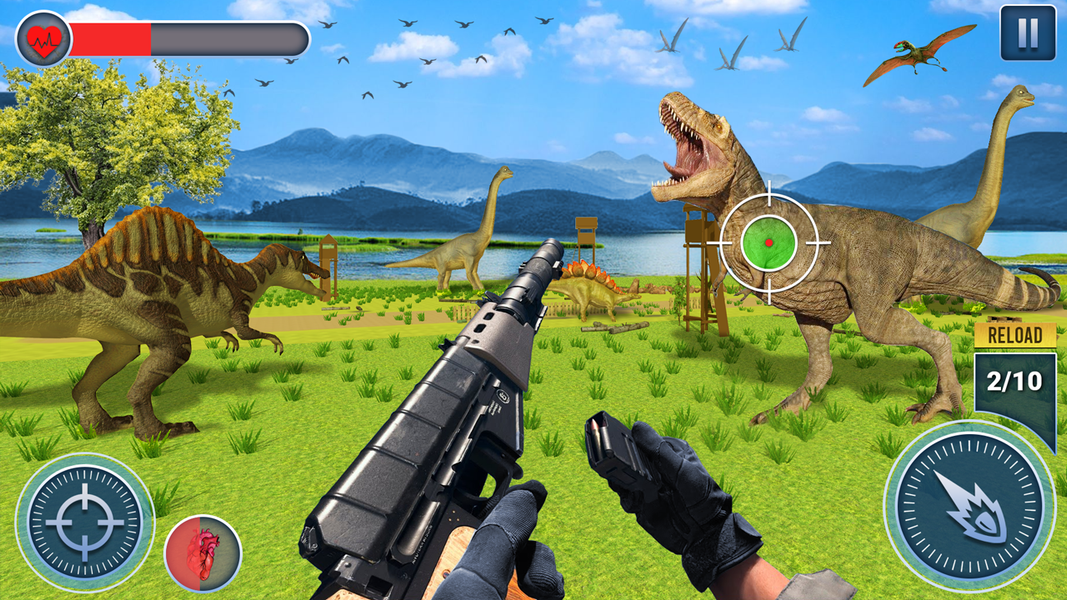 Wild Real Dinosaur Hunter Game - Gameplay image of android game