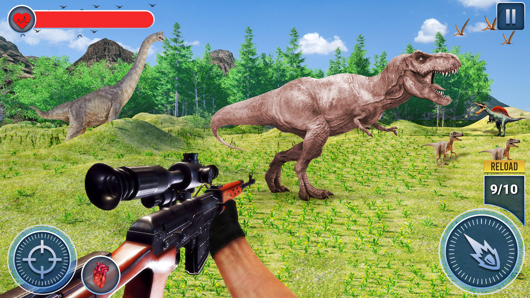 Wild Real Dinosaur Hunter Game - Gameplay image of android game