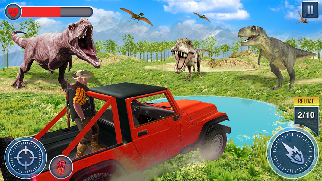 Wild Real Dinosaur Hunter Game - Gameplay image of android game