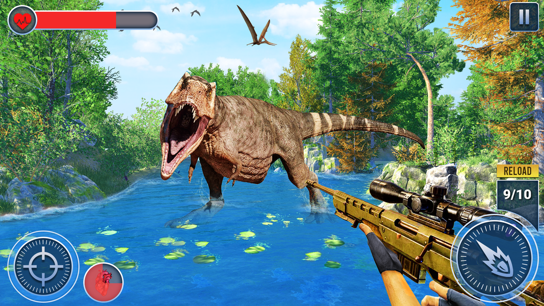 Wild Real Dinosaur Hunter Game - Gameplay image of android game