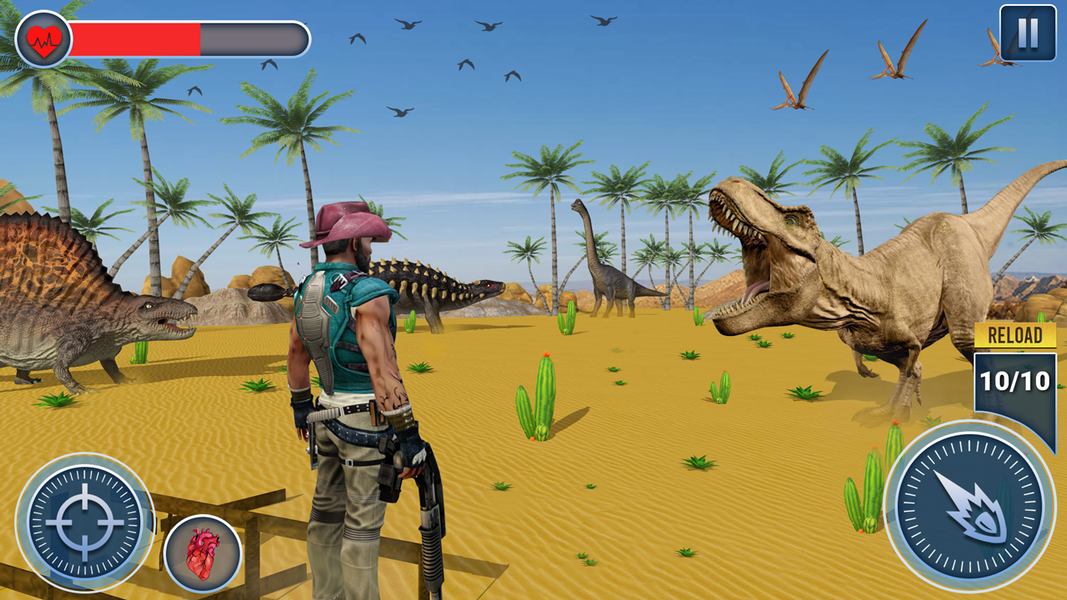 Wild Real Dinosaur Hunter Game - Gameplay image of android game