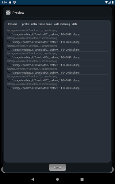Bulk Rename & Group - Image screenshot of android app