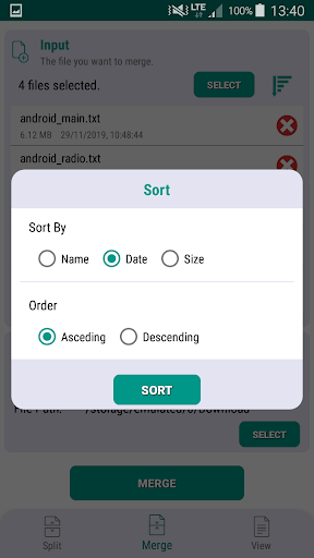 File Splitter & Merger - Image screenshot of android app