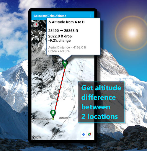 Altimeter & Altitude Widget - عکس برنامه موبایلی اندروید