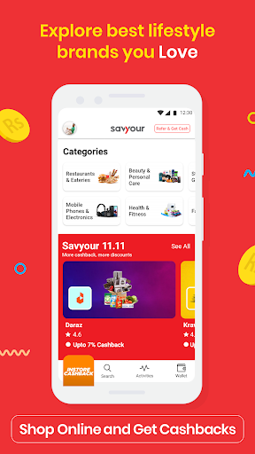 Savyour: Cashback & Discounts - Image screenshot of android app