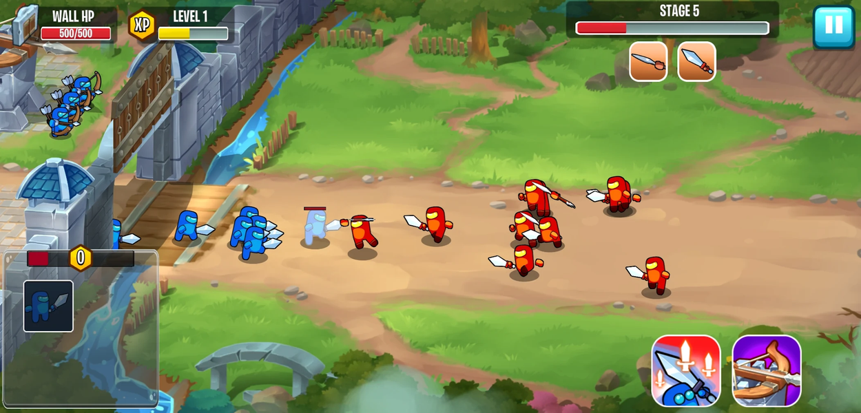 Warriors Defend: Castle Defend - Gameplay image of android game