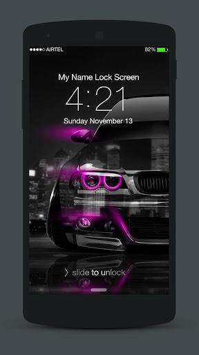 Neon Cars Lock Screen - Image screenshot of android app