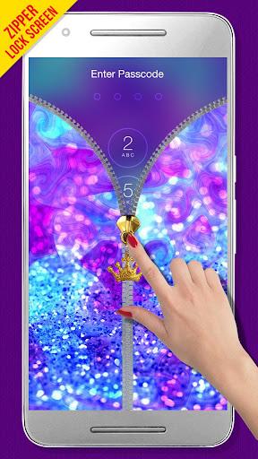 Glitter Zipper Lock Screen - Image screenshot of android app