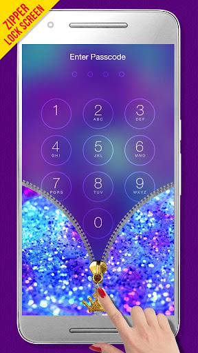 Glitter Zipper Lock Screen - Image screenshot of android app