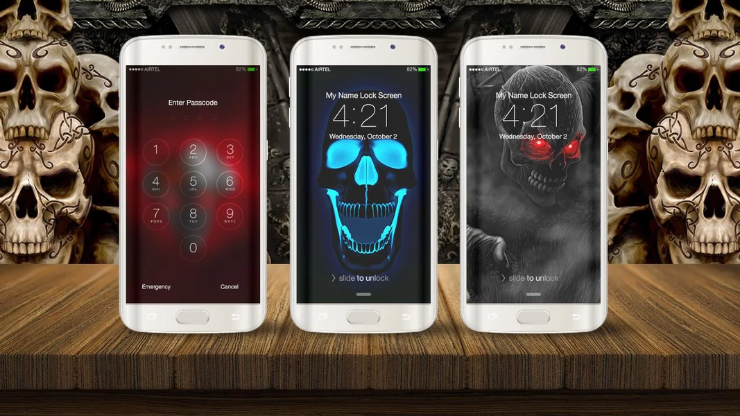 Skull Lock Screen - عکس برنامه موبایلی اندروید