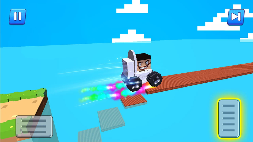 Toilet Battle-Racing Game - Gameplay image of android game
