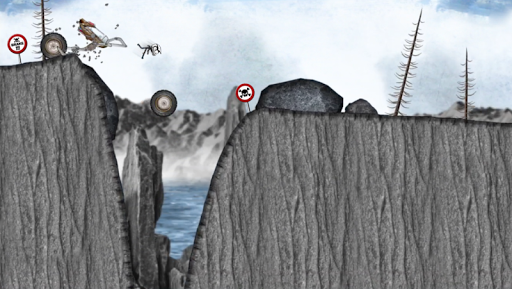 Stickman Downhill Monstertruck - Gameplay image of android game