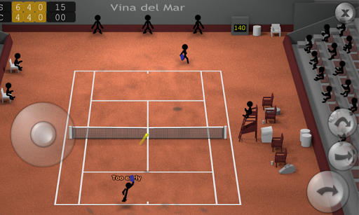 Stickman Tennis - Gameplay image of android game