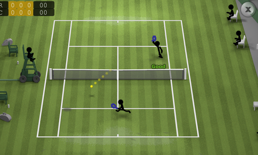 Stickman Tennis - Gameplay image of android game