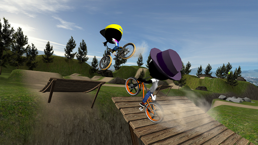 Stickman Bike Battle - Gameplay image of android game