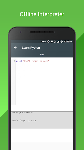 Learn Python Offline- Tutorial and Interpreter - عکس برنامه موبایلی اندروید