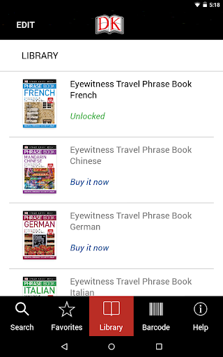 Eyewitness Travel Phrase Book - Image screenshot of android app