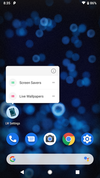 Live Wallpaper Settings Shortcut - عکس برنامه موبایلی اندروید