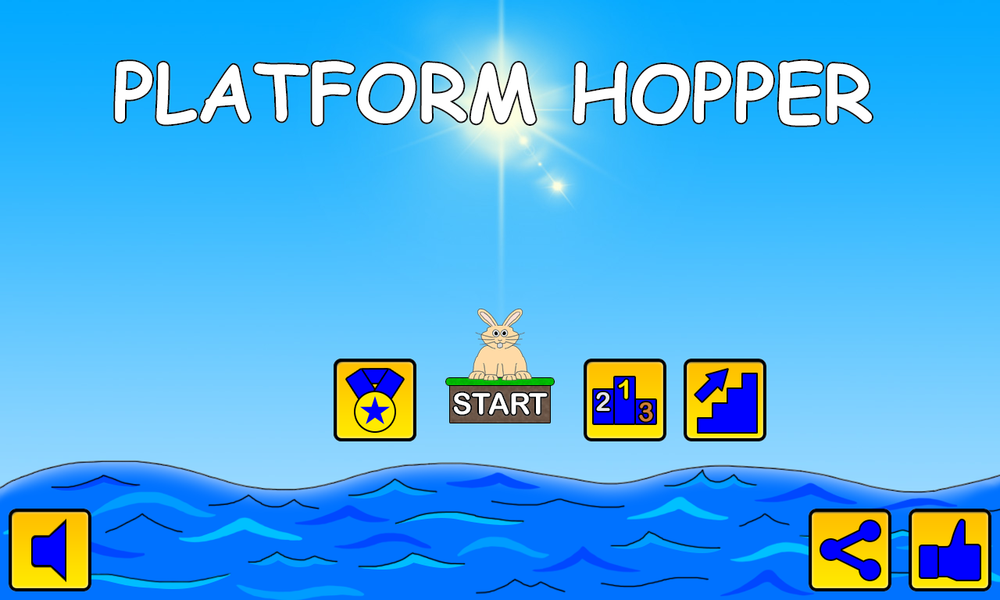 Platform Hopper - Rabbit Jump - Gameplay image of android game