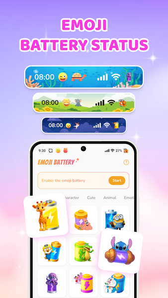 Emoji Battery: DIY Widget - عکس برنامه موبایلی اندروید