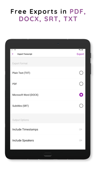 Transcribe Speech to Text - Image screenshot of android app