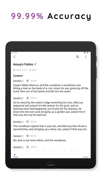 Transcribe Speech to Text - Image screenshot of android app
