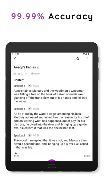 Transcribe Speech to Text - Image screenshot of android app