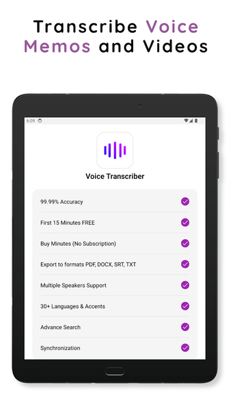 Transcribe Speech to Text - Image screenshot of android app