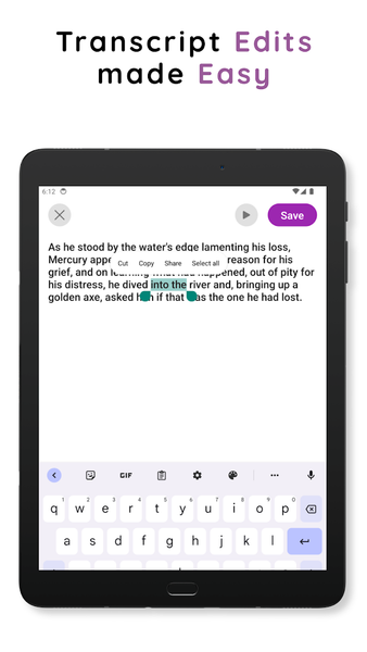 Transcribe Speech to Text - Image screenshot of android app
