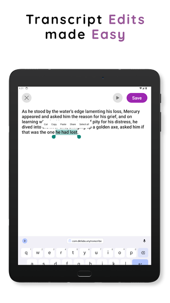 Transcribe Speech to Text - Image screenshot of android app