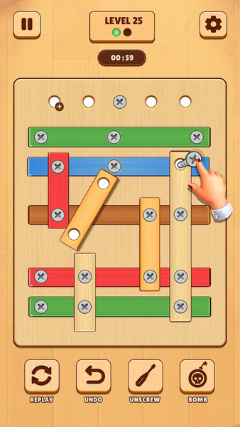 Bolt Blast: Wood Puzzle Screw - Gameplay image of android game