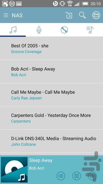 mydlink Access-NAS - Image screenshot of android app