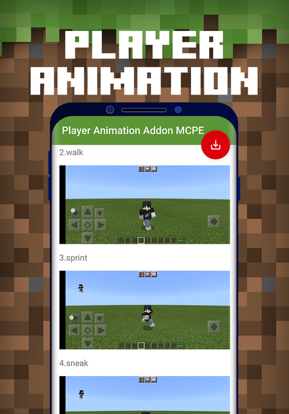 Player Animation Addon MCPE - Image screenshot of android app
