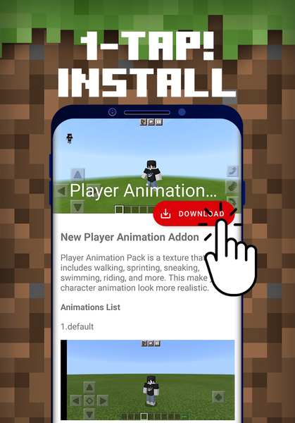 Player Animation Addon MCPE - Image screenshot of android app