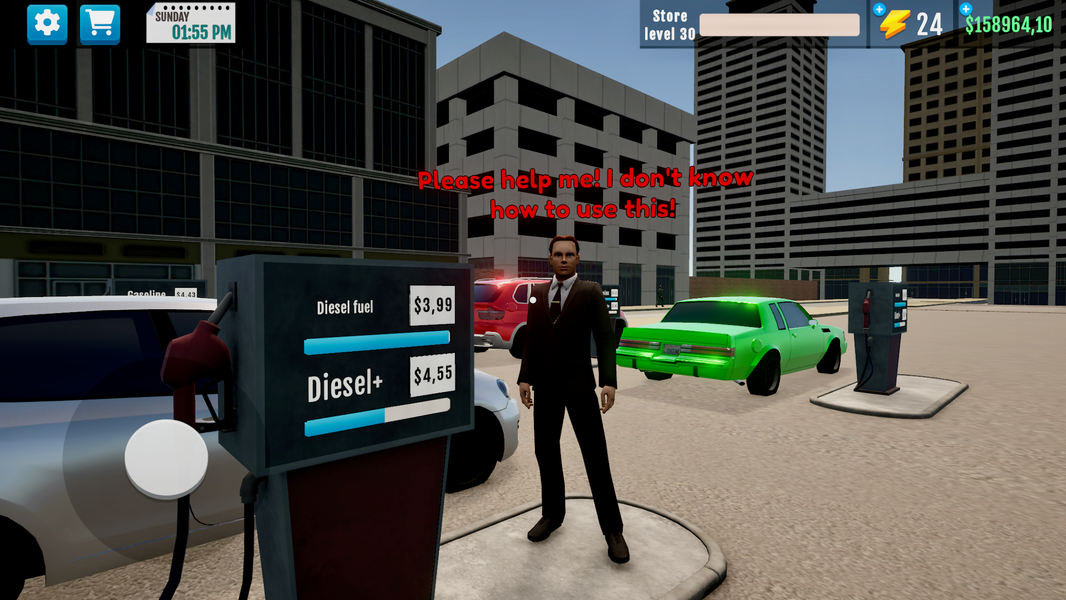 City Gas Station Simulator 3D - Gameplay image of android game