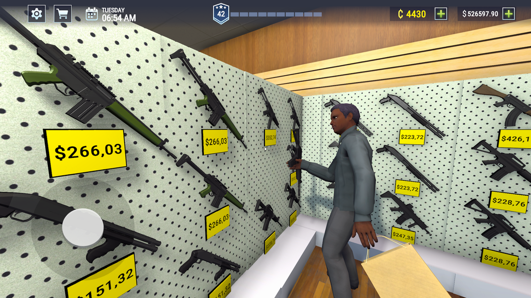 Gun Shop Simulator 3D Shooting - Gameplay image of android game