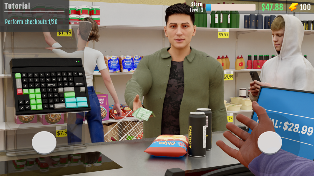 Supermarket Manager Simulator - Gameplay image of android game