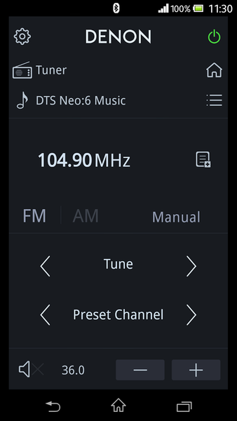 Denon 500 Series Remote - Image screenshot of android app