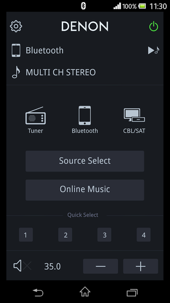 Denon 500 Series Remote - Image screenshot of android app