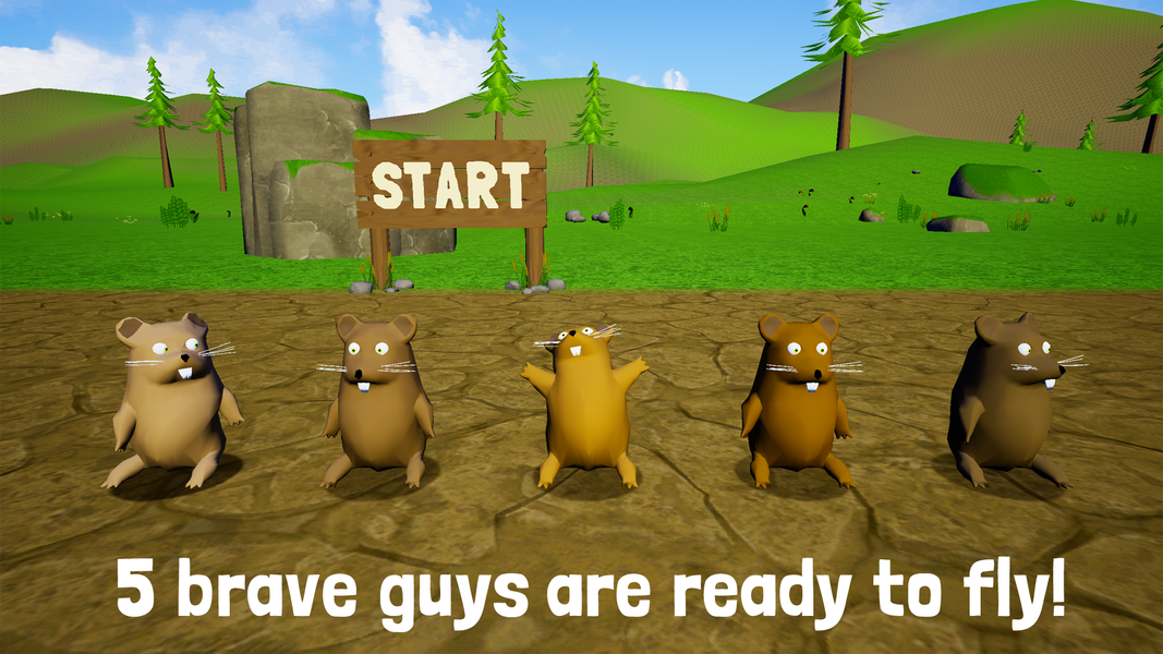 Flying hamsters - Gameplay image of android game